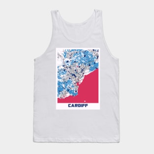 Cardiff - United Kingdom MilkTea City Map Tank Top